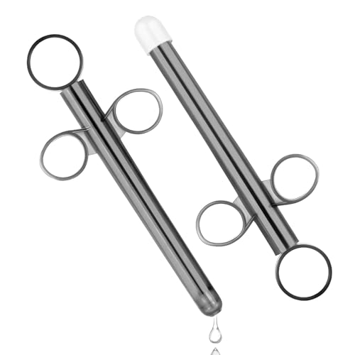 Image of 2 Pack Lube Applicator - Lube Shooter with Smooth Rounded Cap,Lube Applicator Reusable,Suitable for Men and Women(Gery)