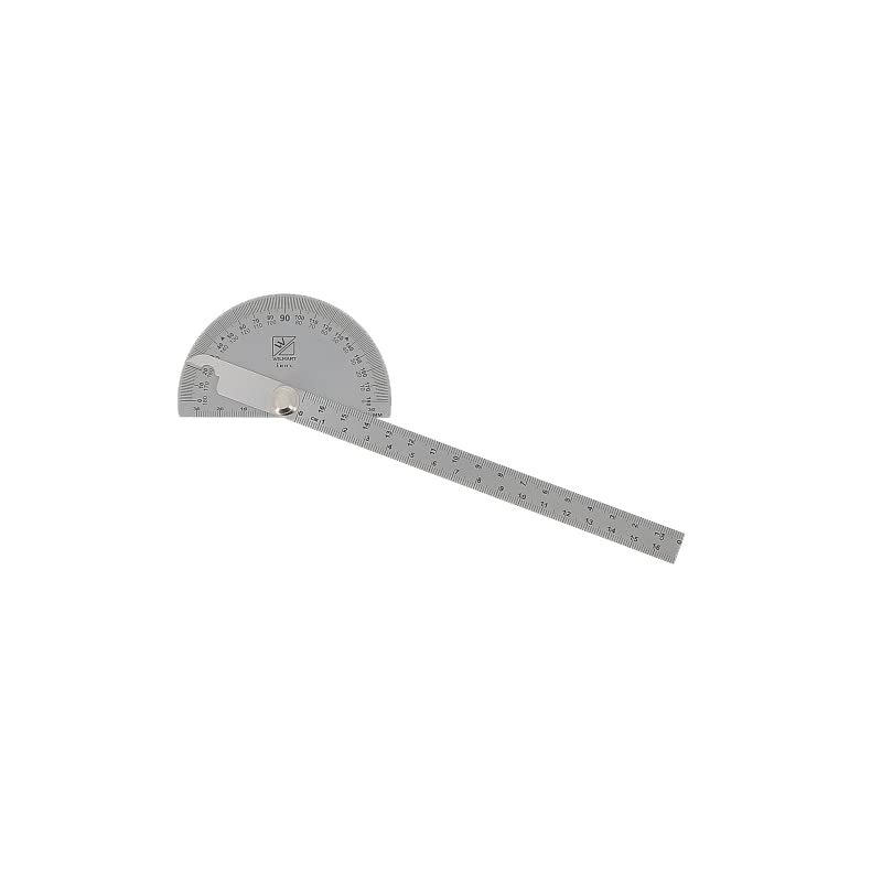 Rapporteur angle INOX Règle grad LG 170 mm SEC 90 mm WILMART 178900
