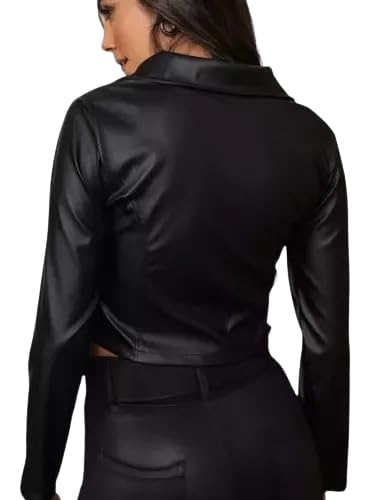 Jaqueta Bomber Feminina Em Cirrê Couro Fake Inverno R037 (PRETO, M)