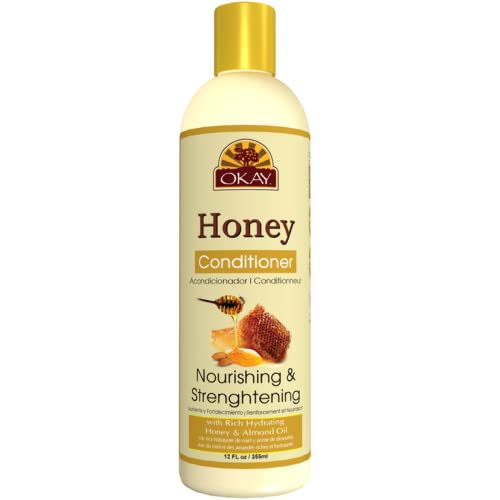 Okay Honey And Almond Nourishing And Strengthening Conditioner Helps Refresh,Revitalize, And Strengthen Hair Sulfate,Silicone,Paraben Free For All Hair Types And Textures Made In Usa 12Oz #TOP8