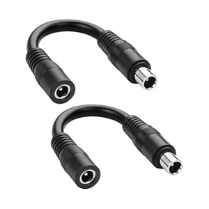 PNGKNYOCN DC8020 auf DC5521 Stromkabel 15cm 14AWG DC 8.0mm x 2.0mm Stecker auf DC 5.5mm x 2.1mm Buchse Adapterkabel für Solar Generator Portable Power Station und Solar Panel（2-Pack）