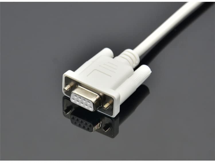 DVPCAB215 Suitable for PC-DVP Serial Communication Cable PLC Download line Data Cable Programming Cable (White 15m)
