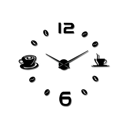 Reloj de pared analógico DIY grande sin marco 47 pulgadas miniatura 6