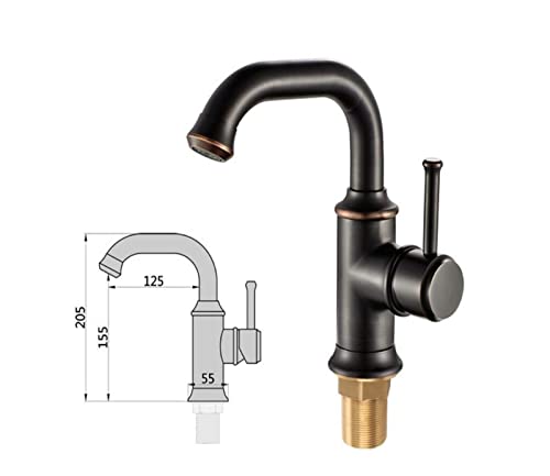 Robinet de salle de bain retro or pour une decoration de vasque moderne