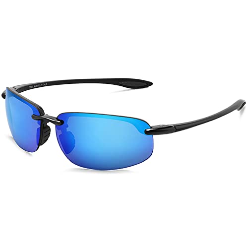 Image of JULI Sports Sunglasses for Men Women Tr90 Rimless Frame for Running Fishing Baseball Driving MJ8001