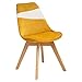 marque Atmosphera, créateur d'intérieur Chaise scandinave Baya Patchwork Ocre