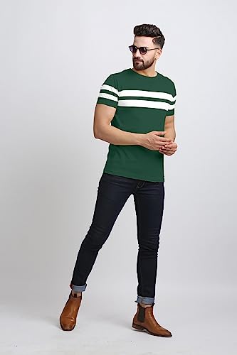 Image of AUSK T-Shirt for Mens Double Stripes on Chest