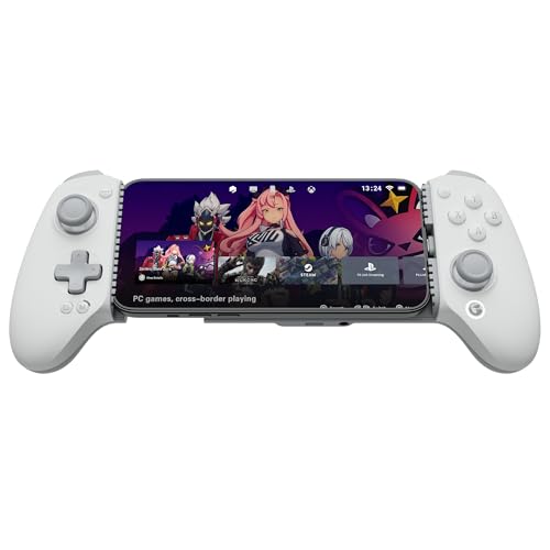 Manette de Jeu GameSir G8 Plus MFi pour iPhone 15/16/17/iPad Mini et Android, Manette de Jeu iPad avec Sticks/gâchettes à Effet Hall, Deux Boutons arrière, Genshin Impact, PUBG Mobile, Minecraft