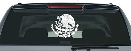 Image of 1 pcs Calcomania Escudo Mexicano Aguila, 10 inches - Mexican Eagle Car Window Sticker Shield Emblem Sticker Mexican Flag Decals