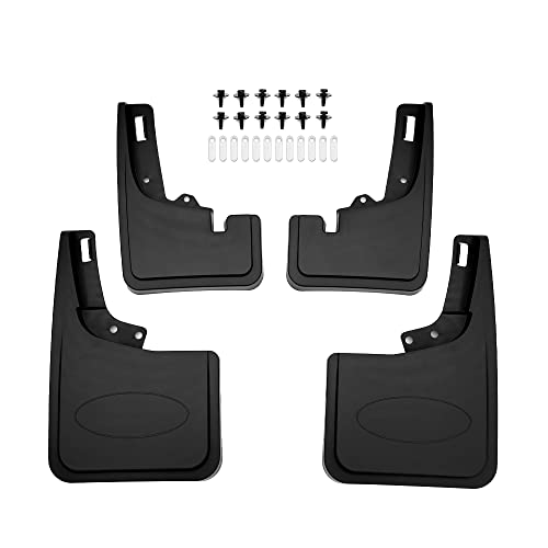 Image of Autorder Mud Flpas Splash Guards for Ford F-150 F150 2021 2022 2023 2024 2025 Accessories Mudflap Fender Flares Front and Rear Mud Guard Set 4PCS (Only for Trucks Without Fender Flares)