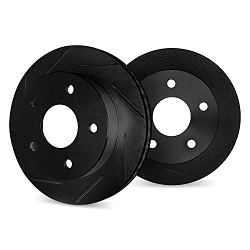Dynamic Friction Company Rear Brake Rotors Slotted Black - 3002-54201