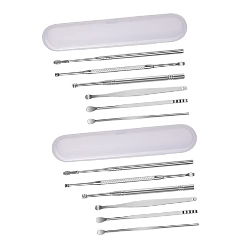 NULYLU Reusable Spiral Ear Picker Ear Spoon 2 Sets for Boys and Girls Adults Gentle