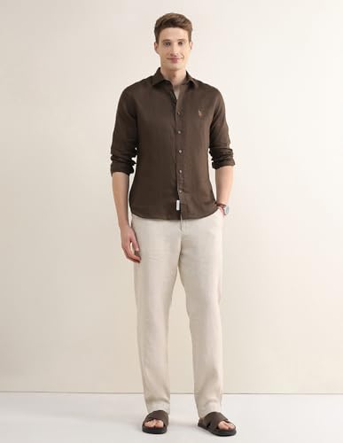 Image of U.S.Polo Association Men's Solid Regular Fit Shirt