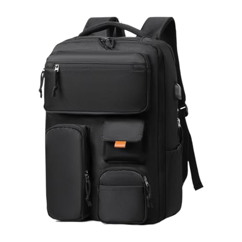 Zxpjkyu Mochila de Senderismo, Mochila Informal para Viajes de Negocios, Acampada Y Senderismo, Negro, universal