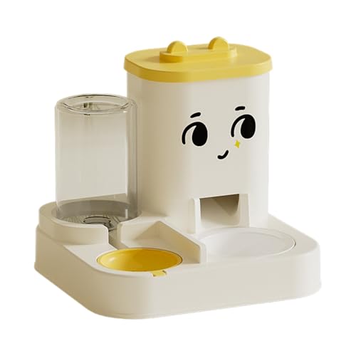 Dispensador de comida y agua para gatos, dispensador automático de comida para gatos y dispensador de agua | 2 en 1 automático para gatos, dispensador automático de comida para gatos y agua, comedero