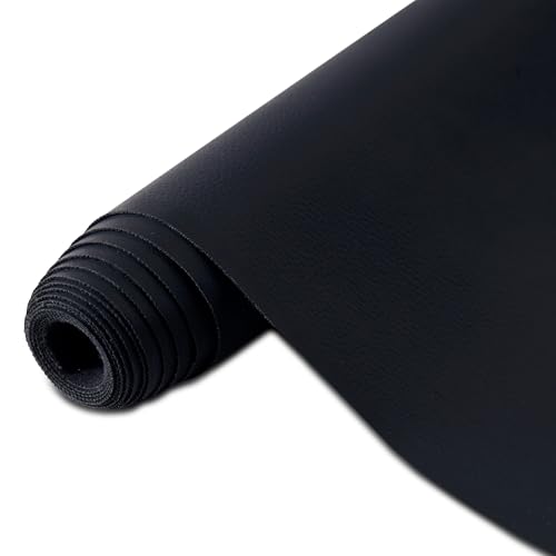 Image of Encasa XO Faux Leather Rexine Sheet, Waterproof Upholstery Fabric Navy Blue