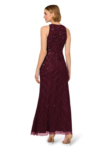 Image of Adrianna Papell Women's Bead Halter Long Dress