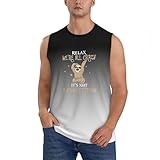 Haebfsl We're All Crazy It's Not A Competition Sloth Men's Sleeveless Muscle Shirts,Singlet Vests Running Tank Tops,Small Black