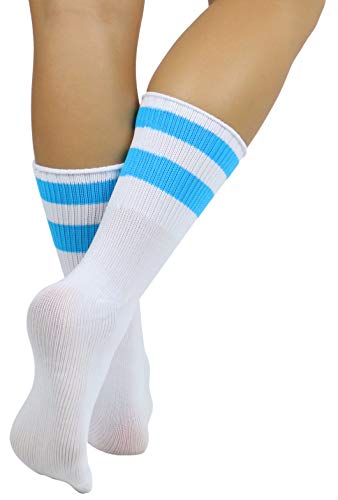 Image of ToBeInStyle Women's Acrylic Ankle Hi With Double Stripe Top Crew Fun Athletic Socks