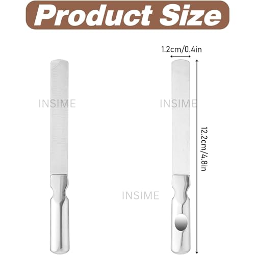 INSIME Stainless Steel Nail filer and buffer | Nail shaper for women Sharp Fingernails | Heavy Duty Reusable Nail File Manicure Pedicure Toenails Nails filer for Natural Nails - Image 3