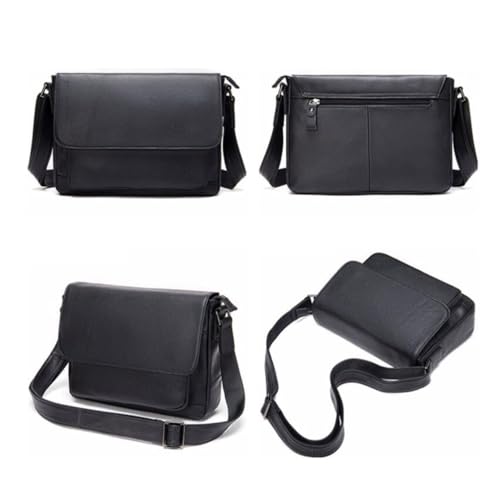 Genuine Leather Messenger Bags Mens Shoulder Bags Crossbody Bags Briefcases Casual Daypacks Waist Packs(Brown)2