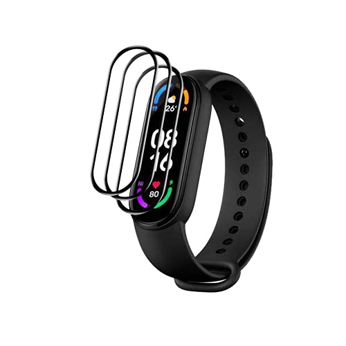 Vuciya [3 pezzi Schermo Pellicola ​protettiva per Xiaomi MI Smart Band 6，3D Curved Full Cover Protettiva Screen Protector，Anti-Bubble, Easy Installazione, Anti Scratch HD TPU Soft Film