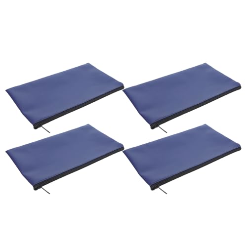 Bolsa para guardar dinero y documentos, 4 estuches de PU azul impermeables para viaje 2