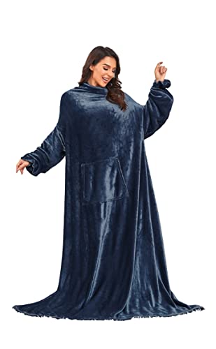 EastElegant Übergroße Decke mit Ärmeln Kuscheldecke mit ärmeln Warm weich, flauschig Ganzkörperdecke tragbare Decke Warm weich, flauschig Ganzkörperdecke Cover