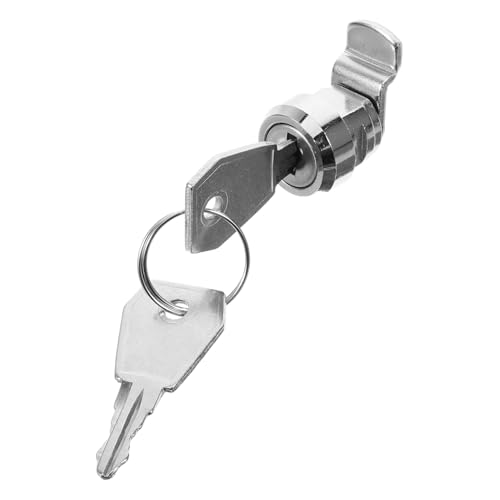 PENIKOKO 単引き錠鍵付きキャビネットロック 鋳造亜合製 工業用制御盤 機向け防犯カム錠 多用途書類保管庫 工具箱対応