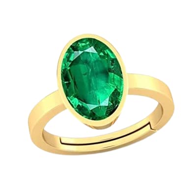 10.00 Ratti Natural Panna Emerald Original Gemstone Ashtadhatu Adjustable Ring Rashi Ratna Certified Gemstone AA++ Quality For Men & Women (Style-711) (B0BVFYGXFD) Amazon Price History, Amazon Price Tracker