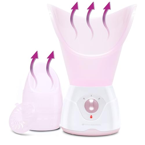 Rio Facial Steamer and Face Sauna Spa for Effective Deep Skin Cleansing Opens Pores & Removes Blackheads Nose Attachment for Congestion Relief