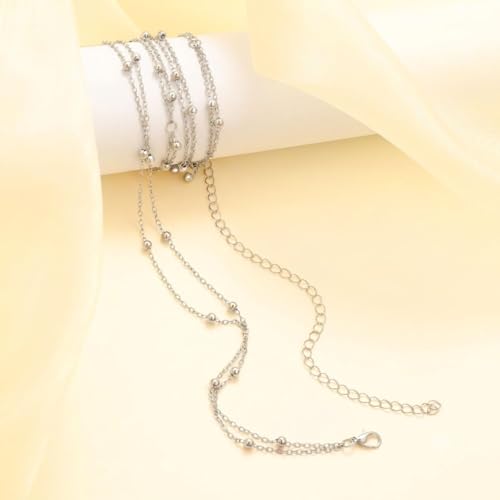 Image of Fabme Women's Waist Chain Stylish Saree Belly Chain Layered Body Hip Chain for the Waist Ladies Sexy Bikini Jewelry (26-42 In)