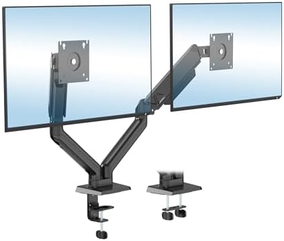 Mount-It! Full Motion Dual Monitor Desk Mount, Height Adjustable with Gas Spring Arms for monitors up to 32" - Thumbnail 5