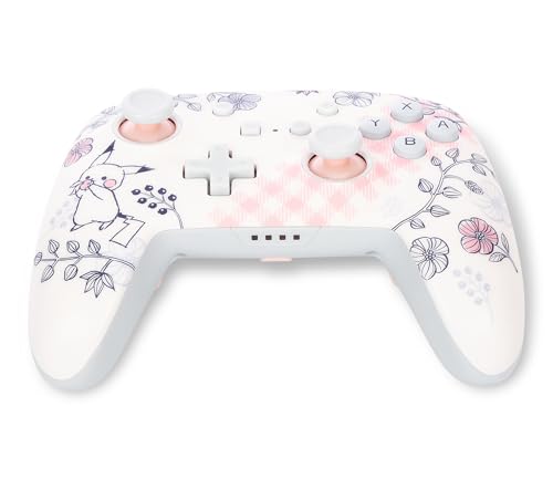 Image of PowerA Enhanced Wireless Controller for Nintendo Switch - Pikachu Garden, Nintendo Switch - OLED Model, Nintendo Switch Lite, Gamepad, game controller, Bluetooth controller