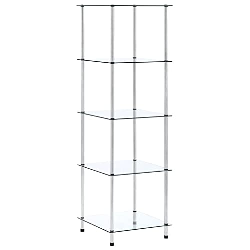 vidaXL Estantería 3 Niveles Cristal Templado Transparente 40x40x67 cm