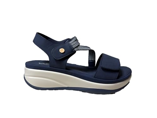 Melluso sandale femme 094103 bleu soulageant les pieds fatigués