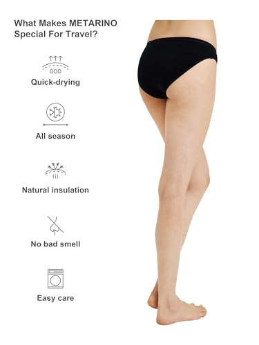 Image of METARINO Women's Underwear Panties Soft Merino Wool Sports Active Briefs