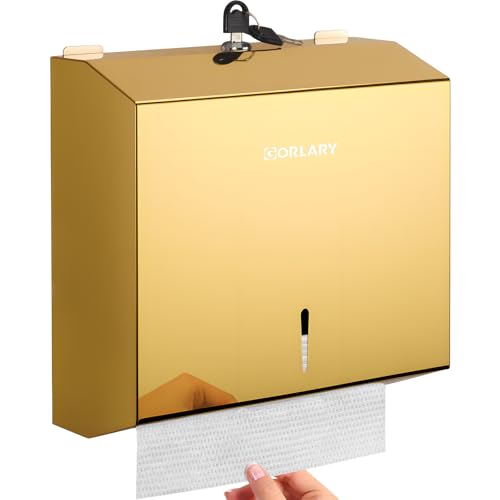 Distributeur de Papier essuie-Tout Mural Commercial, Pliage en C, Distributeur de Serviettes en Papier à Main, Support en Acier Inoxydable