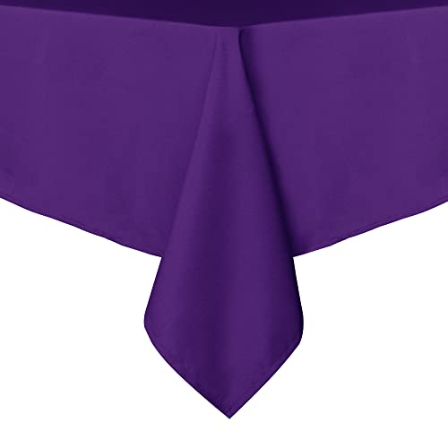 Image of Obstal 210GSM Rectangle Table Cloth, Violet, 60 x 102 Inch | Heavy Duty Water Proof Microfiber Tablecloth, Decorative Fabric Table Cover for Outdoor and Indoor Use