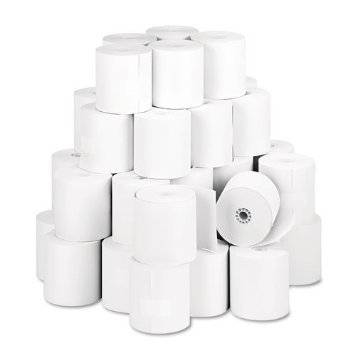 3 1/8 X 2 7/8 X 230' Light Weight Thermal POS/Cash Register Rolls 7/16