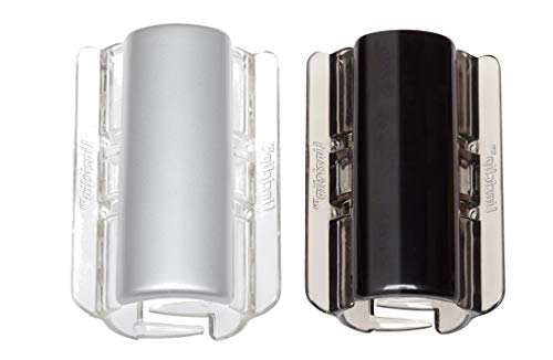 Linziclip Maxi Hair Jaw Clip, Silver and Black, 2-Pack