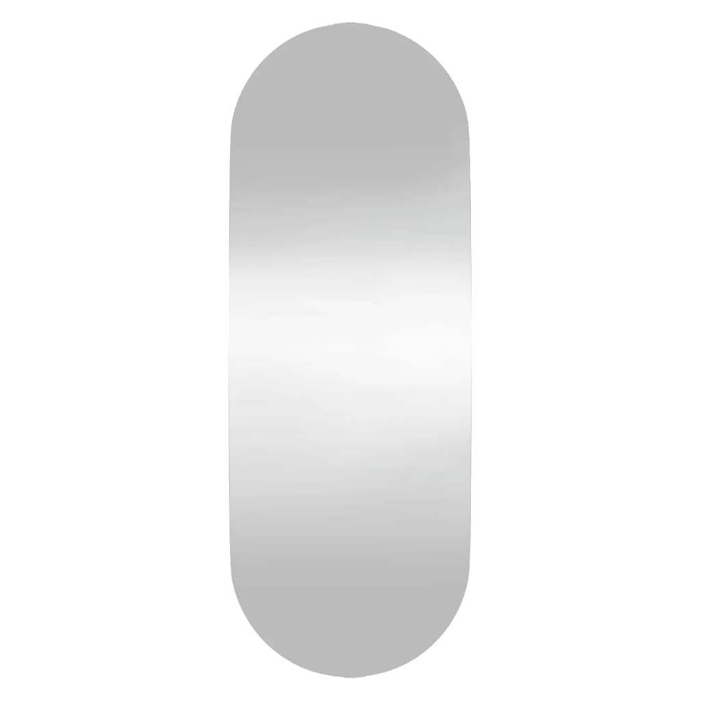 vidaXL Wall Mirror Bathroom Hallway Bedroom Home Decoration Hanging Wall-mounted Vanity Make up Cosmetic Mirror 15x40 cm Glass Oval