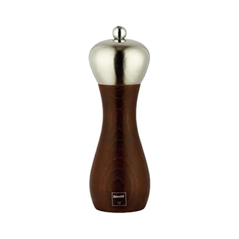 Bisetti Rimni Walnut Finishing Pepper Mill/Head Steel, Dark Brown, One Size Cover