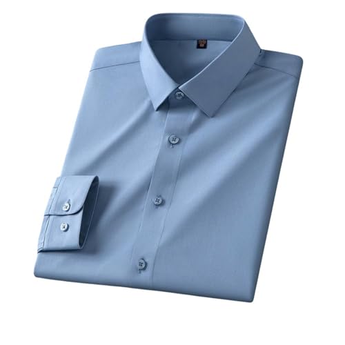 Chemise en soie de mûrier homme anti-plis coupe classique d'âge moyen
