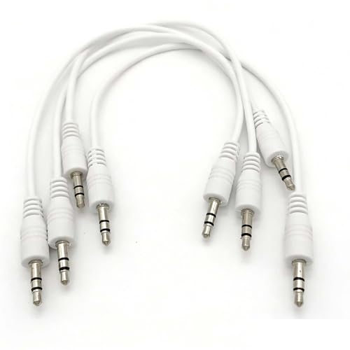 4 Pack Cable de Audio Auxiliar 3.5mm 25 cm miniatura 5