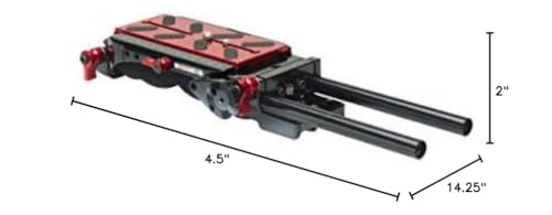 Image of Zacuto VCT PRO Camera Baseplate + Shoulder Pad for Canon, Sony, Blackmagic, Panasonic and More