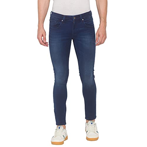 Image of Spykar Men's Skinny Jeans (SS-01BB-21DK.Indigo Dark 31)