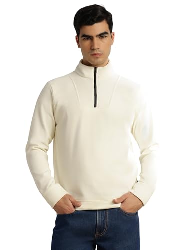 Image of Thomas Scott Men's | Regular Fit | Long Sleeves | High Neck | Solid | 100% Polyester | Knitted | Sweatshirt | Dry Clean Only