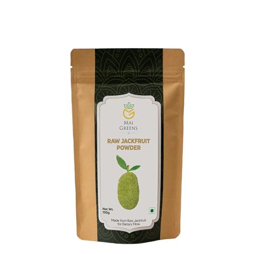Image of Maigreens Raw Jackfruit Powder 150g - Low GI, Diabetic-Friendly Flour | Rich in Fibre, Natural & Vegan | Ideal for Cooking, Baking & Smoothies