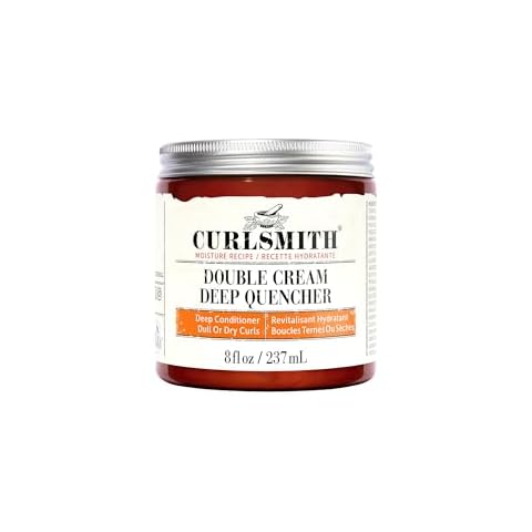 CURLSMITH - Double Cream Deep Quencher - Vegan Moisturising Deep Conditioner for Ultra Dry, Wavy, Curly or Coily Hair (8 oz / 227g) Cover